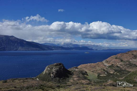 O maior lago do país, General Carrera, no caminho entre Chile Chico e a Carretera Austral, no sul do Chile